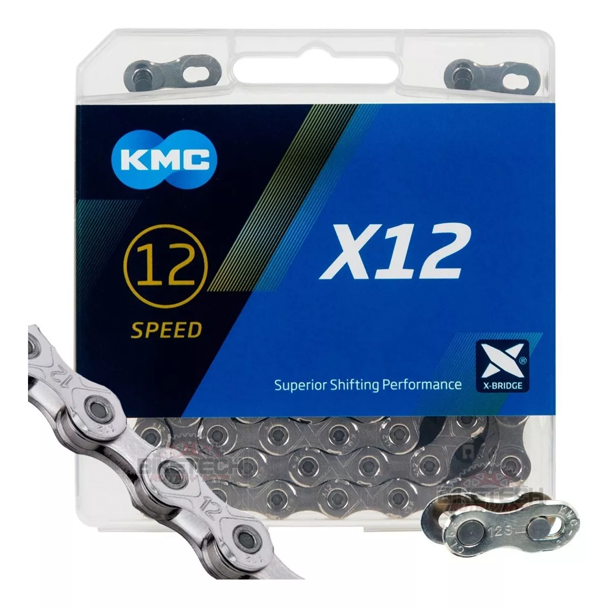 Cadena KMC 12 velocidades plateada
