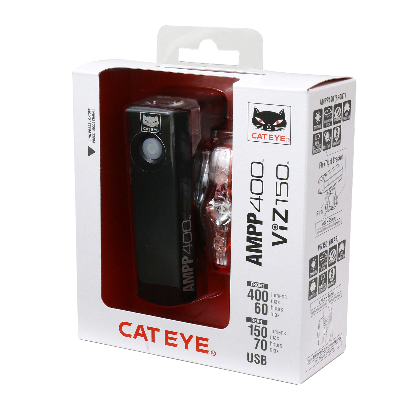 Kit Luces Cateye AMPP 400+ VIZ 150 - Image 2