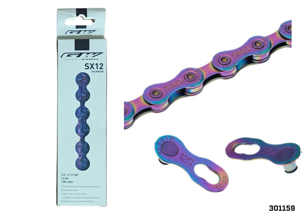 Cadena GW 12 velocidades rainbow