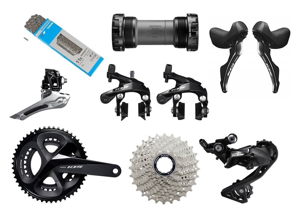 Grupo Shimano 105 R7000 50-34T 11-32T 11V