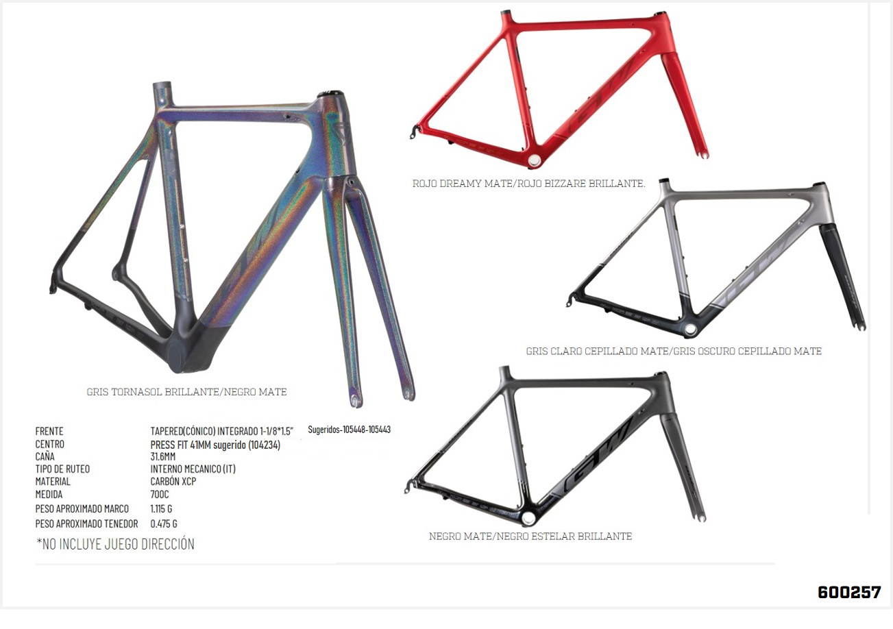 KIT DE MARCO GW RUTA 700C COVADONGA CARBONO- herradura
